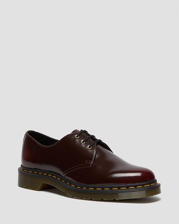 Men's Dr Martens Vegan 1461 Oxfords Shoes Pink / Red | AU 617ZUT